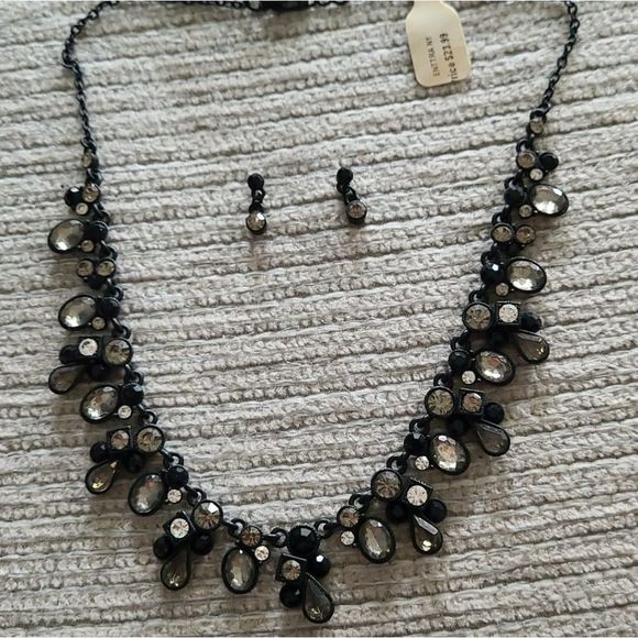 New rhistone necklace black beautiful New holidays - Picture 4 of 4